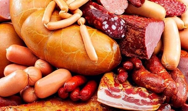 sausages as a product harmful to power
